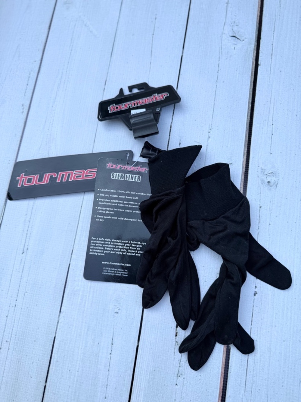 Tourmaster Men’s Black Silk Liner Gloves